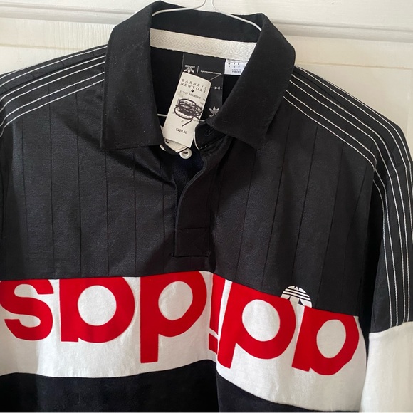 Designer Alexander Wang Adidas Collaboration Velour Mix Polo New with Tags - Picture 4 of 8